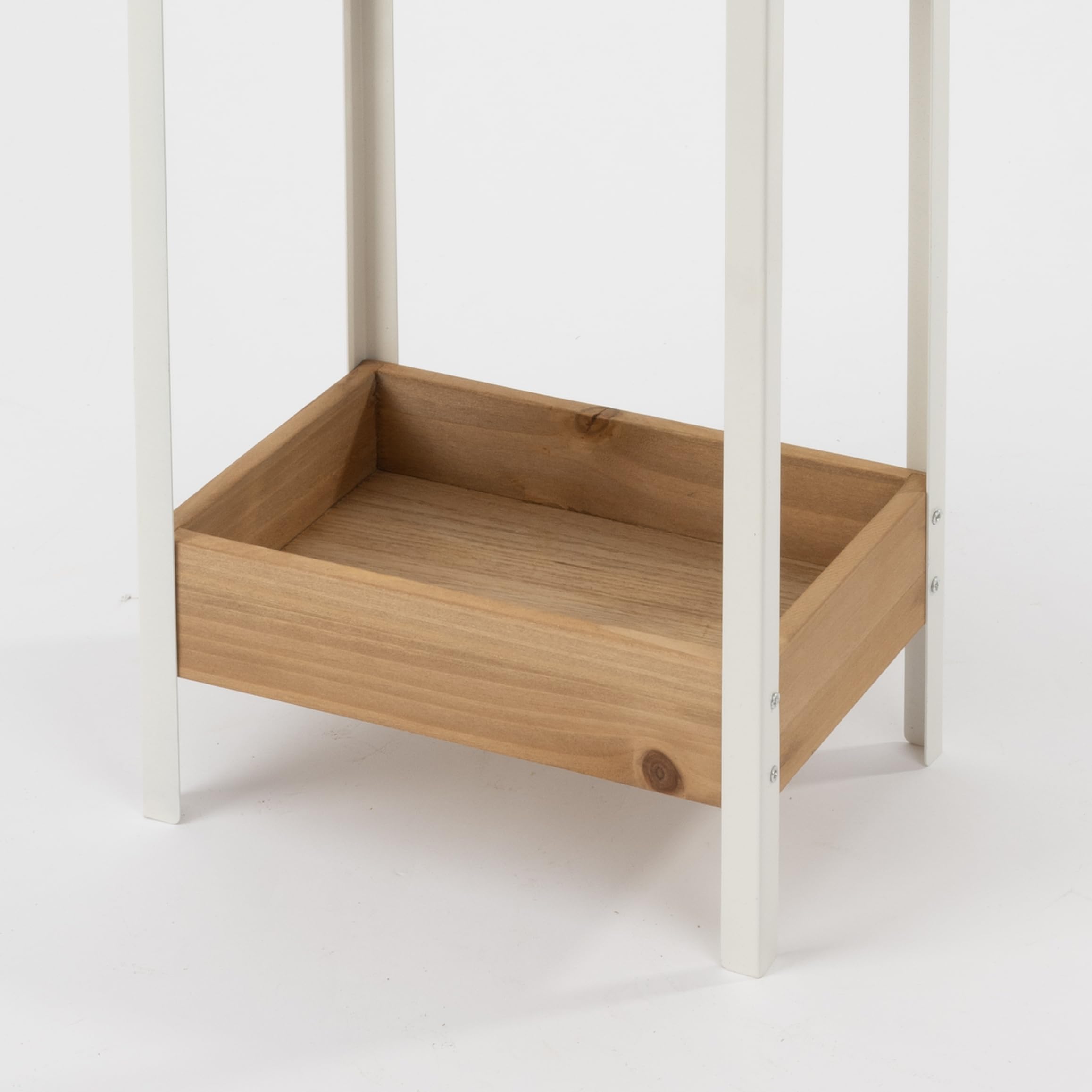Estantería de Madera y Metal 25x15x70cm 3 Estantes Mueble Auxiliar para Almacenaje