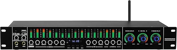 KT150 Professional Ktv Digital Equalizer Preamp Effector Anti-Howling Audio Processor Echo Usb Mp3 Bluetooth Fiber Optic Microphone Input Home Reverberator Karaoke