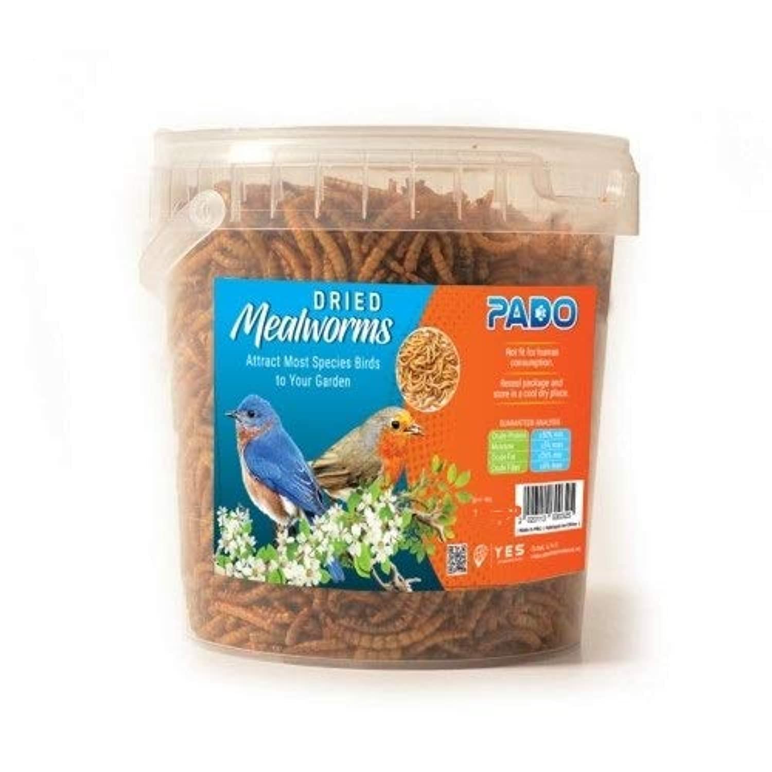 Pado Dried Mealworms For Birds 800 g