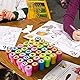 Kesote 36x Stempel Buchstaben Zahlen Stempelset Kinder Selbstfärbend Einschulung Schulanfang Geschenk Schule