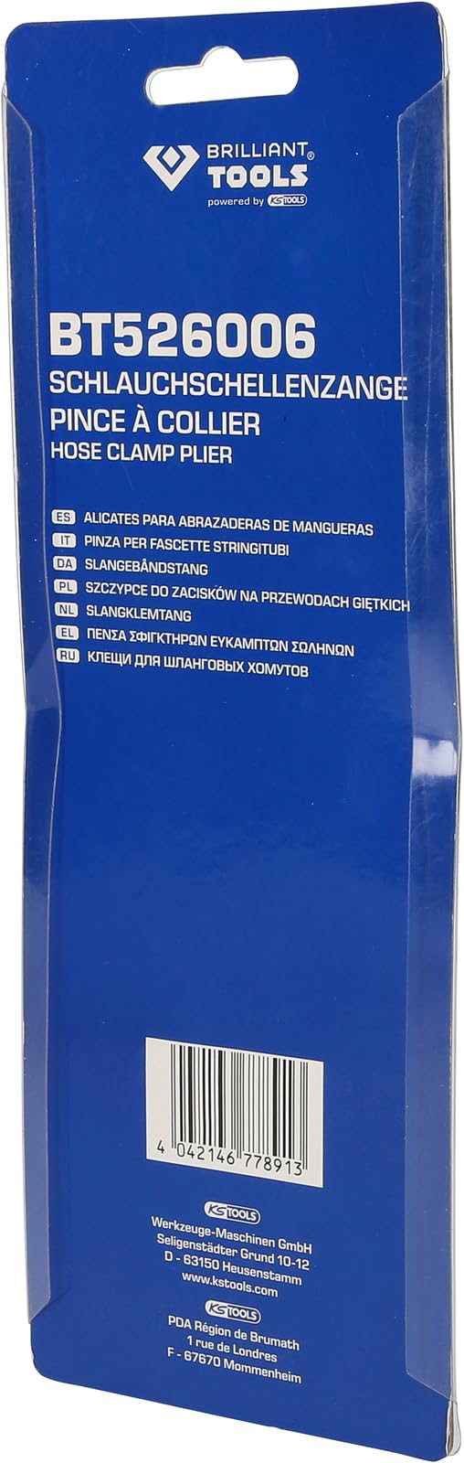 BRILLIANT TOOLS BT526006 Pinza per fascette stringitubi [Powered by KS TOOLS]