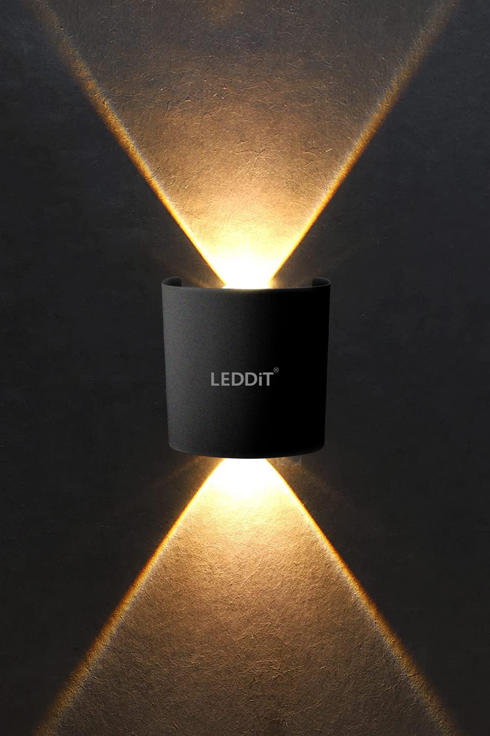 LEDDiT 2-Watt U-Shape Up Down Outdoor LED Wall Light with Aluminium IP65 Grade Waterproof Body Warm White, Pack of 1 (with 2 Years Warranty)