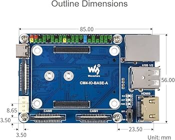 マザーボード Raspberry Pi 4 IO Board + Compute Module Compute Module 4 IO Board (CM4IO) - Raspberry Pi | Mouser