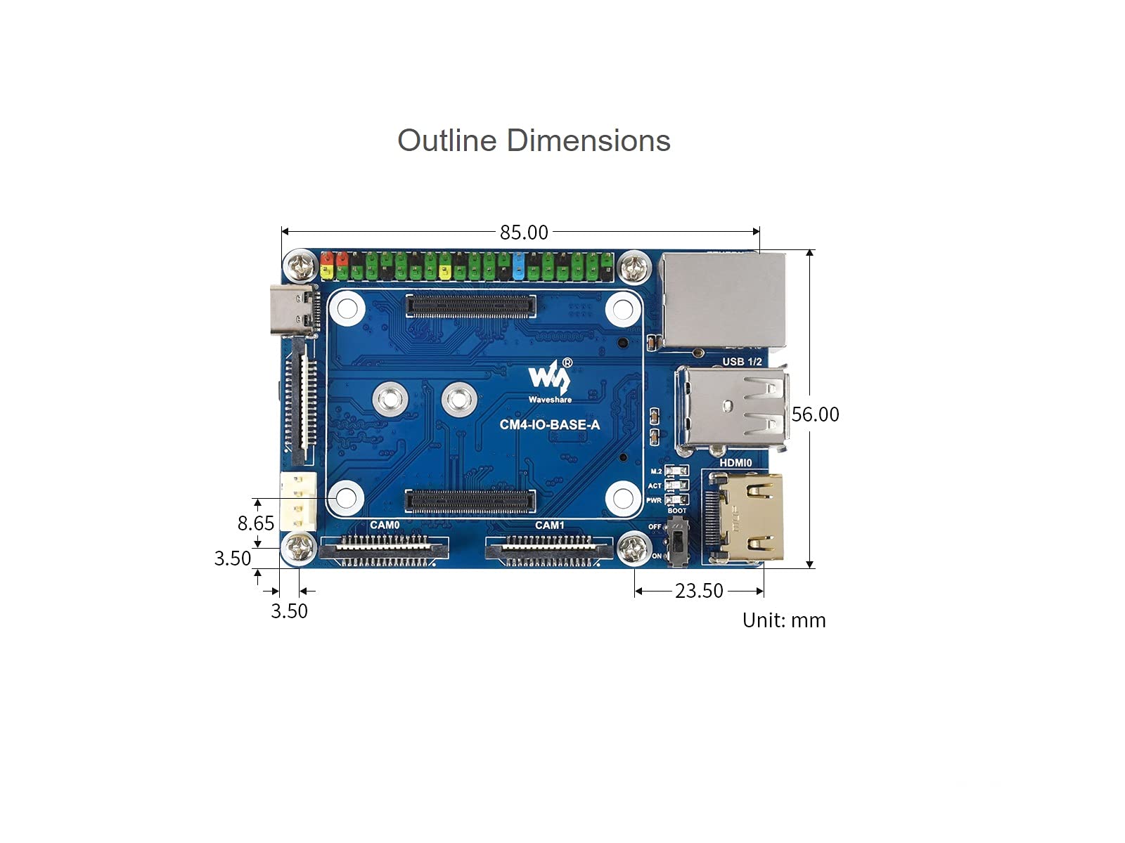 マザーボード Raspberry Pi 4 IO Board + Compute Module Compute Module 4 IO Board (CM4IO) - Raspberry Pi | Mouser