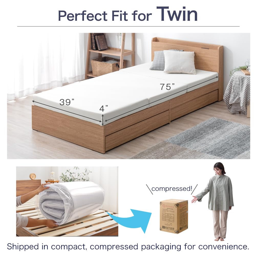 ベッドフレーム Tansu no Gen Single Bed, Storage ベッドフレーム