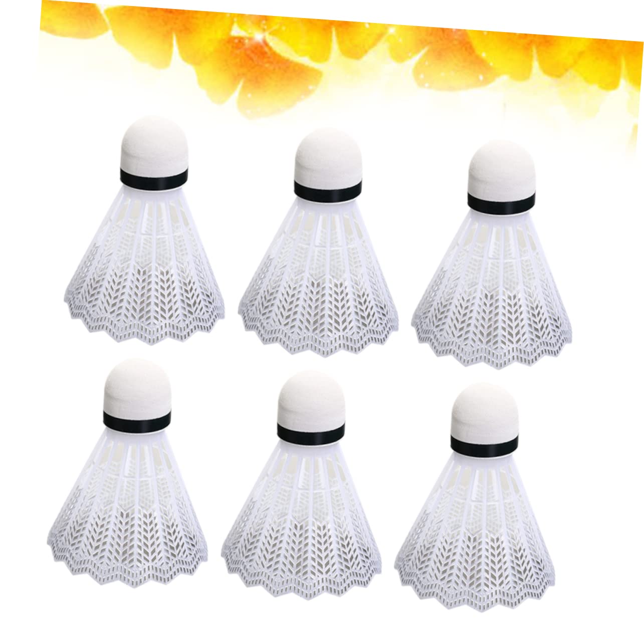 Parliky 12pcs Badminton Shuttlecocks for Play Durable Plastic with Elasticity for Exercise Fitness Beginners and Family Fun White