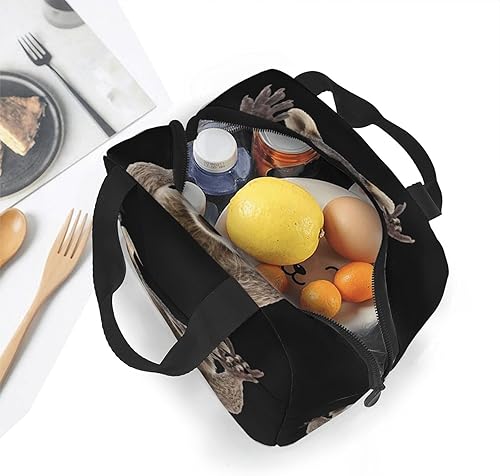 Miniatura 6 de Racoons - Bolsa de almuerzo estampada, bolsas de almuerzo aisladas para mujeres y hombres, lonchera reutilizable para el trabajo, picnic o viajes