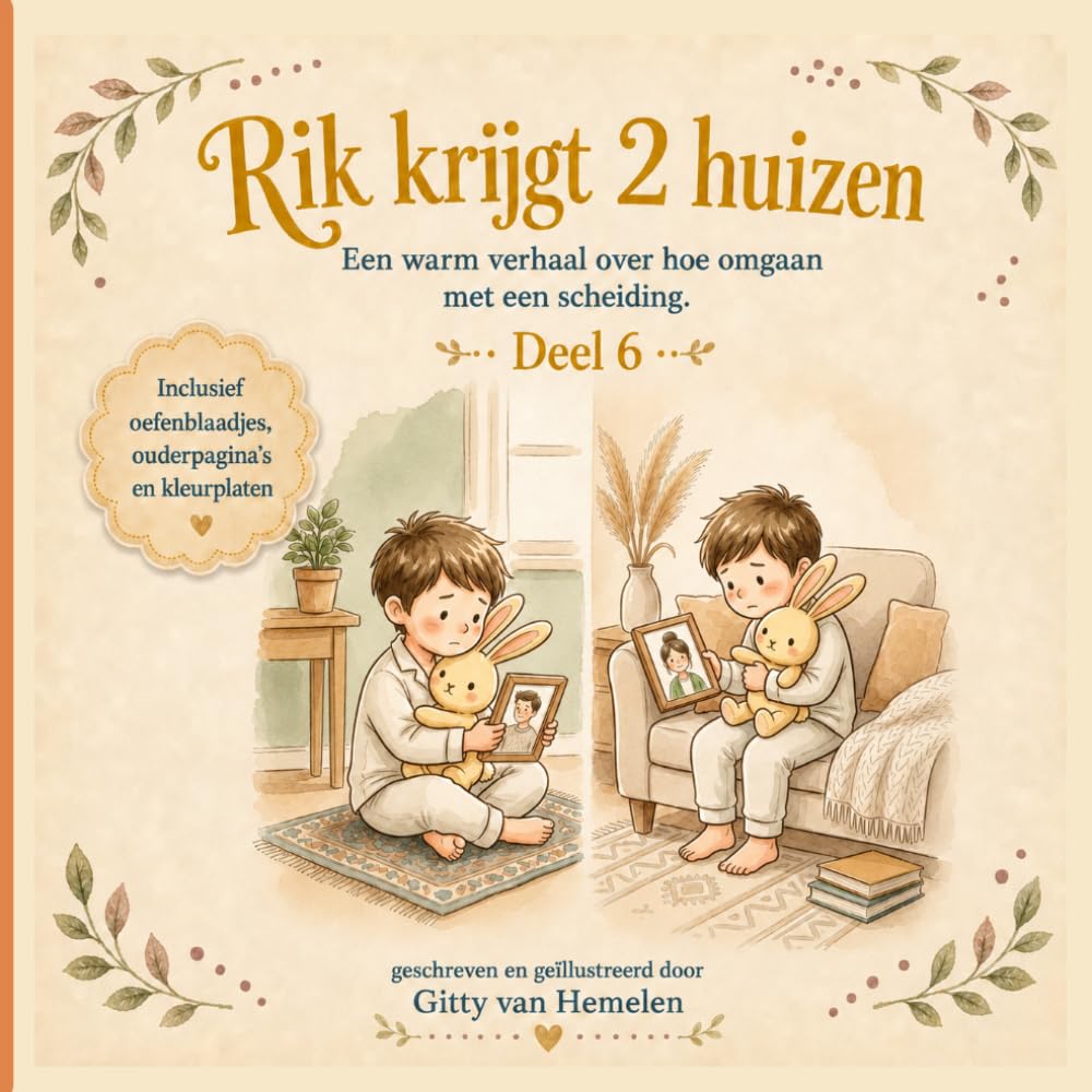 Rik krijgt 2 huizen: Een warm verhaal over hoe omgaan met een scheiding (Rik en Flappy Gevoelsboeken.)