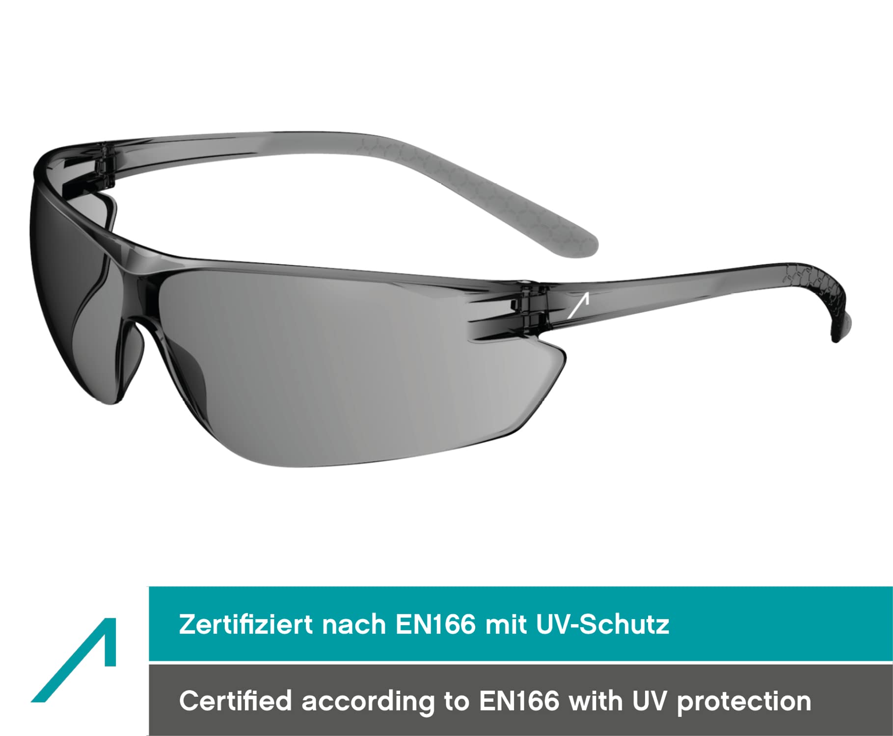 ACE FL-15G Arbeits-Brille im 10er Pack - beschlagfeste Schutzbrille für die Arbeit - Anti-Beschlag - EN 166 - Getönt