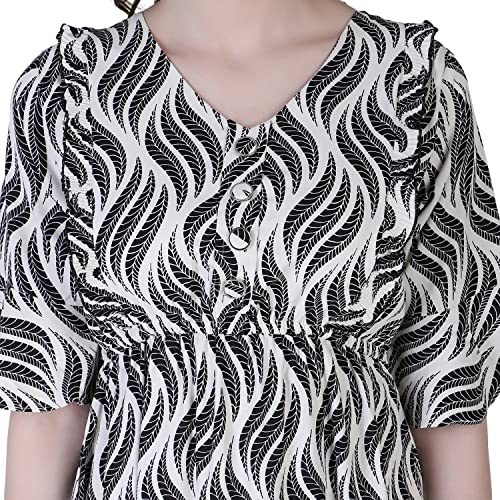 Image of DHRUVI TRENDZ Women's Knee-Length Dress | One Piece Dress for Women | Dresses for Women | Trendi Dress for Women | Dress