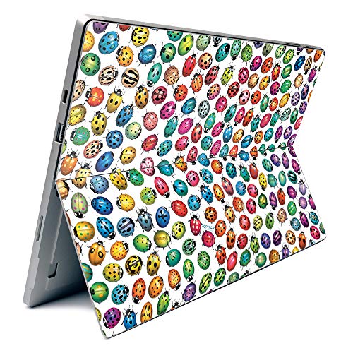 Image of MightySkins Carbon Fiber Skin for Microsoft Surface Pro 7 - Color Bugs | Textured Carbon Fiber Finish | Easy to Apply, Remove, and Change Styles | Made in The USA