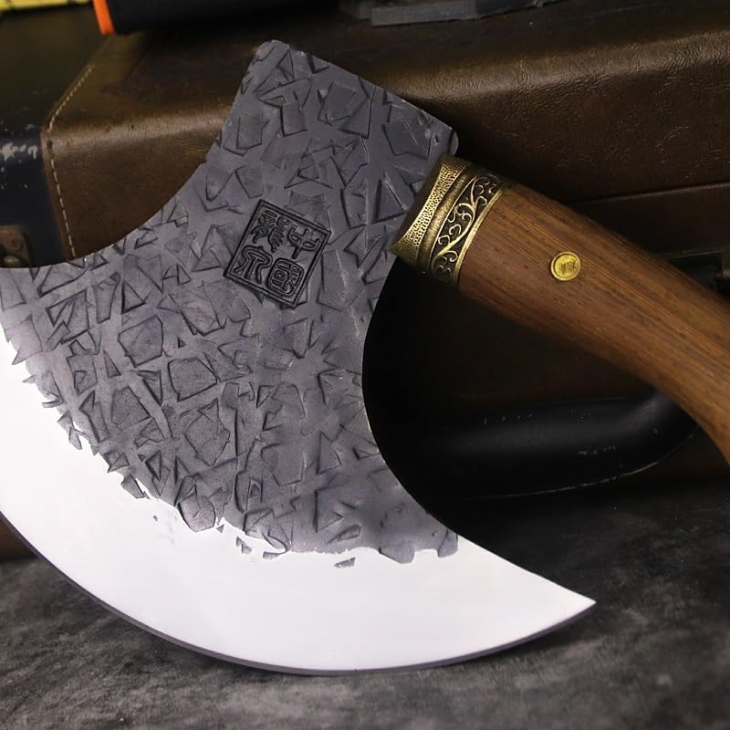 DAXXIN Meat Cleaver,Cleaver Knife, Hand Forged Sharp Tactical Axes, Jungle Chopping Small Hand Axes, Household Chopping Knives, High Carbon Steel Chopping Knives
