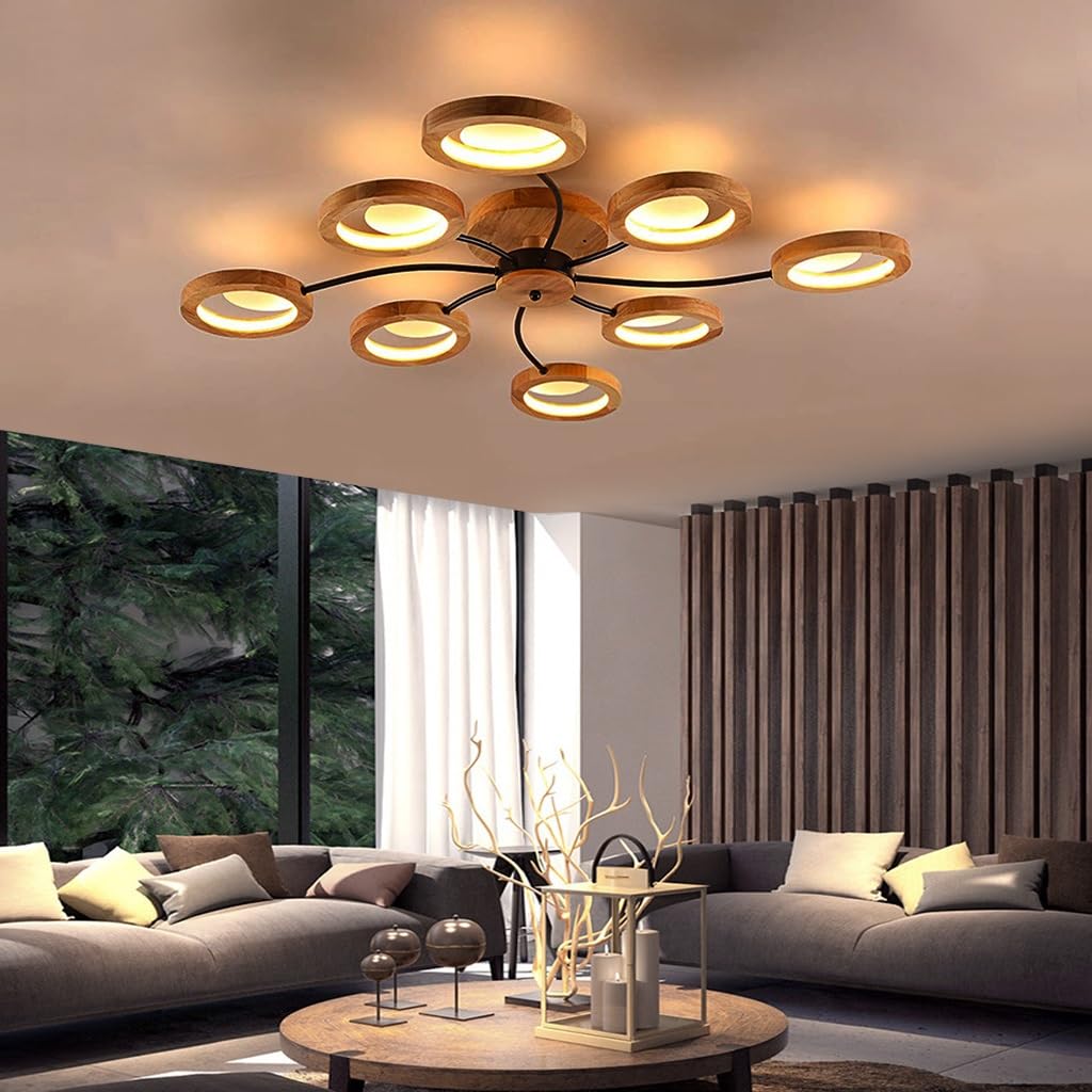 LED Ceiling Light Living Room Metal Lighting Dimmable With Remote Control Ring Ceiling Light Acrylic Pendant Light For Bedroom Study Children's Room Eye Protection Chandelier,White,6 Ringe - View #9