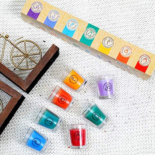 Chakra & Luck Votive Candles Scent Pack Of Aromatherapy Candle Set Eucalyptus Candle Lavender Candle Rose Candle Jasmine Candle Cedar Candle, Lotus And Ylang Ylang Home Scent #TOP3