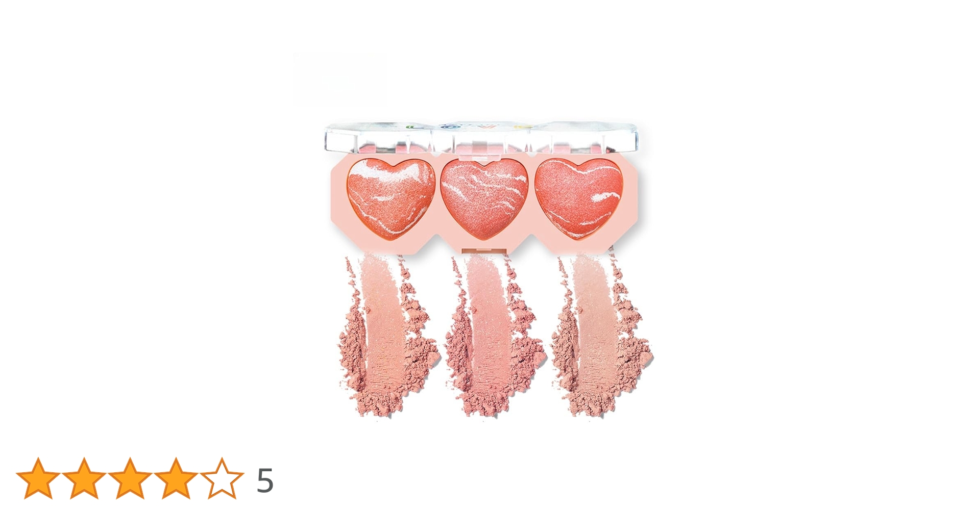 Amazon | LIANGNISHI 3色のハート型ベイクドチーク 16g 保湿・透明・多