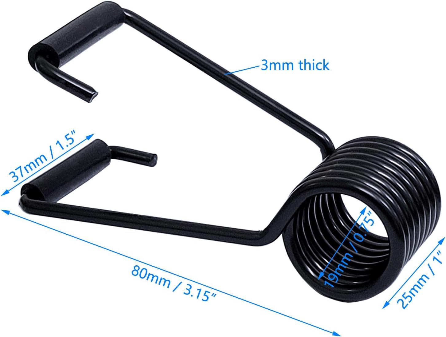 Universal Spring Door Closer, Butterfly Spring with Rubber Bumpers Black (8) - Image 2