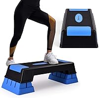 Vista 1 de Goplus Stepper aeróbico de 30 pulgadas con elevadores, niveles de altura ajustable de 5, 7 y 9 pulgadas, para entrenamiento, fitness, ejercicio