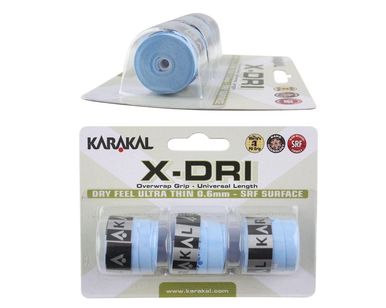 Karakal X-DRI Overgrip - Tennis - Badminton - Squash (Blue)