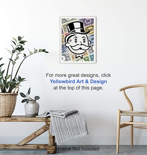 Miniatura 6 de Entrepreneur Wall Art - Home Office Wall Decor - Motivational Art - Poster of Alec Monopoly Style Print - 8x10 Money Decoration - Graffiti Artwork -