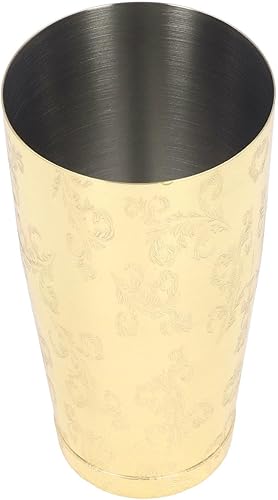 Miniatura 2 de Boston - Juego de coctelera de acero inoxidable 304, impresión vintage, capacidad media, juego de utensilios de barra multifuncionales, fácil de