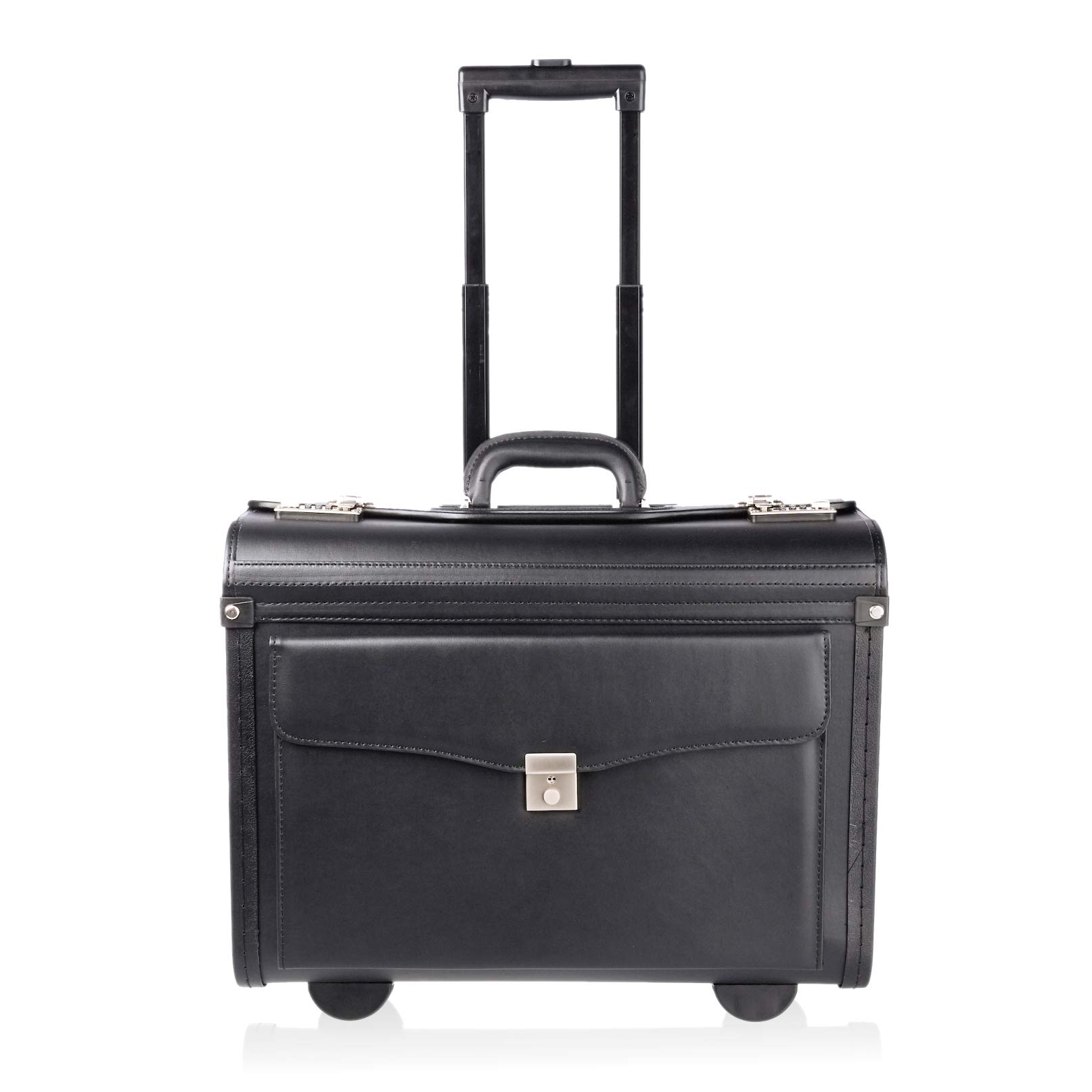 Tassia Executive Leather Look Pilot Case Front Pocket Lock Protection