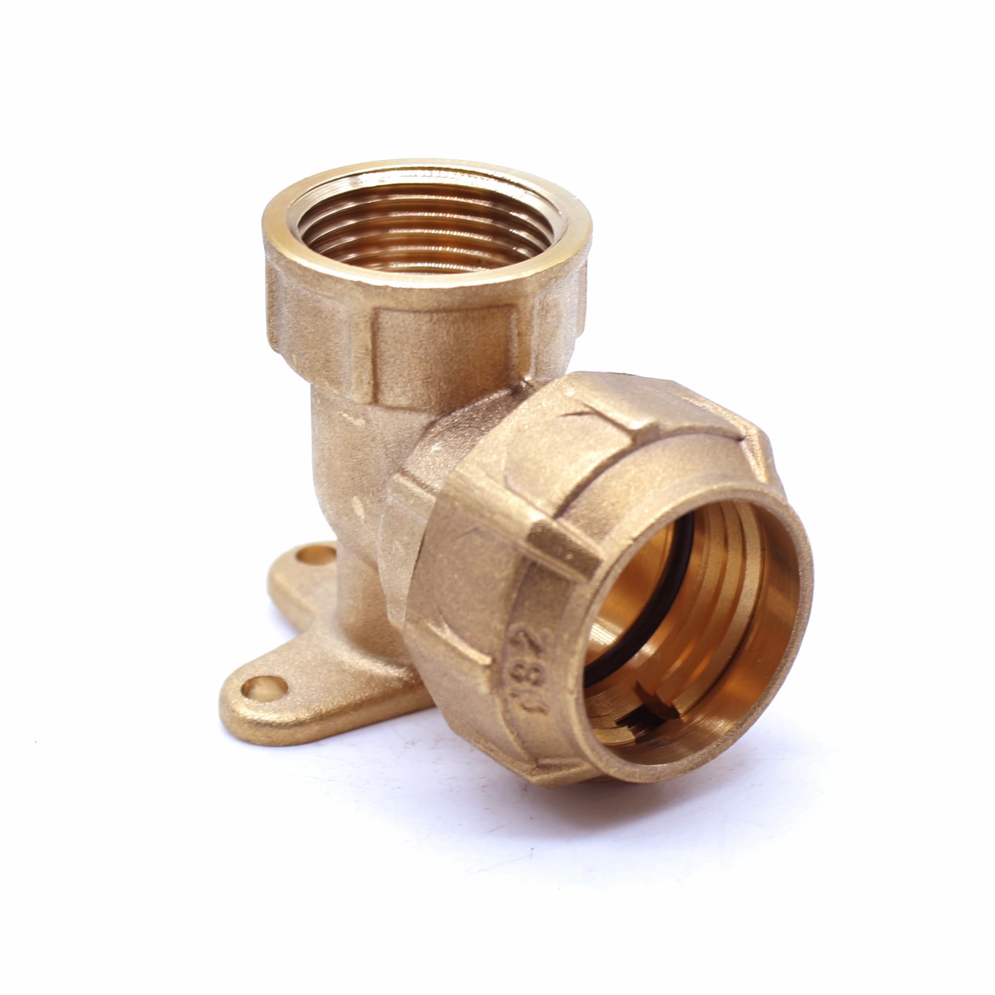 DOJA Barcelona | Polyethylene Wall Elbow | PE | Compression | 20x1/2" | Pack of 2 | Elbow for Irrigation Systems | Radiator Pipe Connector, Compressed Air