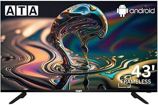 تلفزيون ال اي دي ذكي بدقة FHD وبدون إطار من ايه تي ايه، 43 بوصة، أسود، ATA43FLS