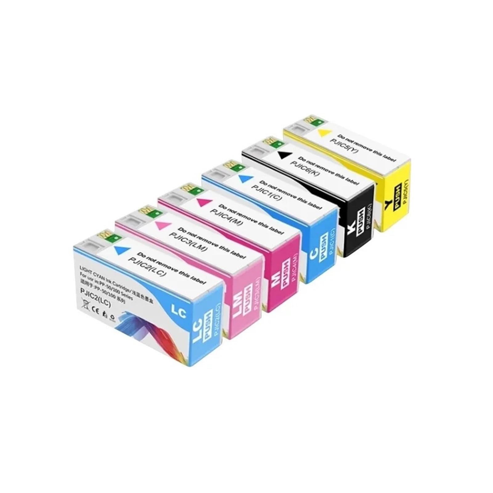 Juego De Cartuchos PJIC Compatible con Epson PP-100NII PP-50BD | 1 juego, tinta de color premium, cartuchos de repuesto, colores vivos, impresión estable