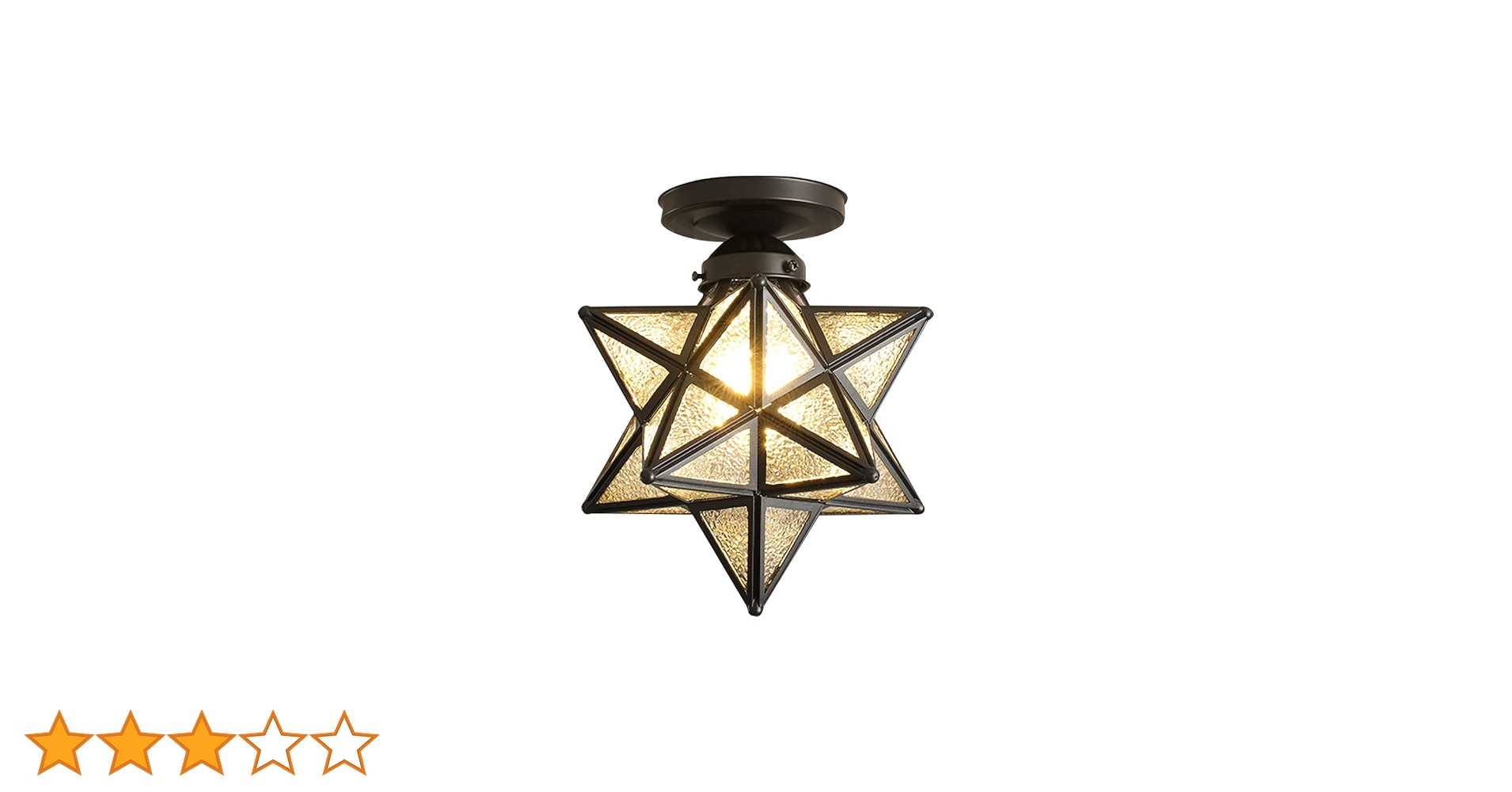 新品♡ルームライト　ペンダントライト　天井照明　シーリング　ガラス　星型 ペンダントライト 星 照明 ガラス LED対応 1灯 北欧 おしゃれ