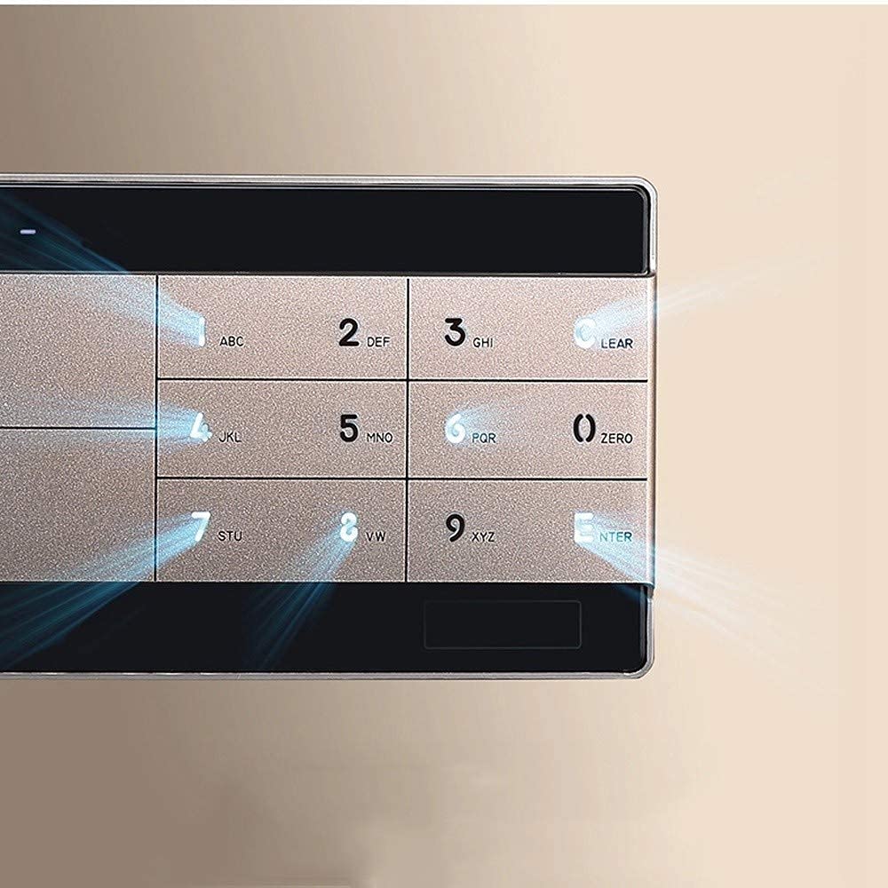 Cassetta di sicurezza,Cassette di sicurezza Smart Wifi Cassetta di sicurezza per impronte digitali Cassaforte domestica Can Nascondiglio segreto Gioielli Allarme personale Cassaforte per ufficio Ser