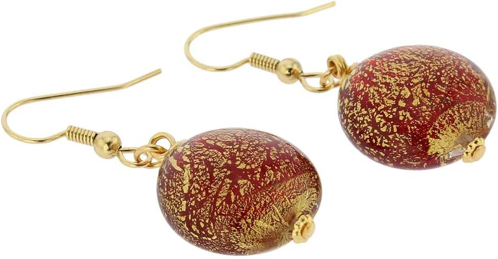 Glass Of Venice Murano Glass Ca D'Oro Earrings - Ruby Red