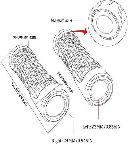 Miniatura 6 de Motocicleta antideslizante manillar Grips 78 "0.866 in mango de goma para CBR60F CBR125R 150R 250R CBR400 NC23 NC29 CBR600 F2 F3 F4 F4i CBR600RR