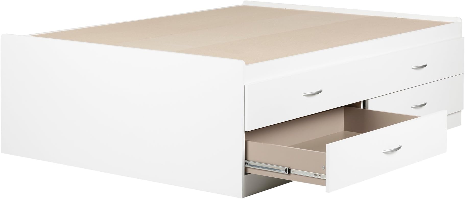 South Shore 4 Drawers Step One Full Captain Bed (54''), 54", White