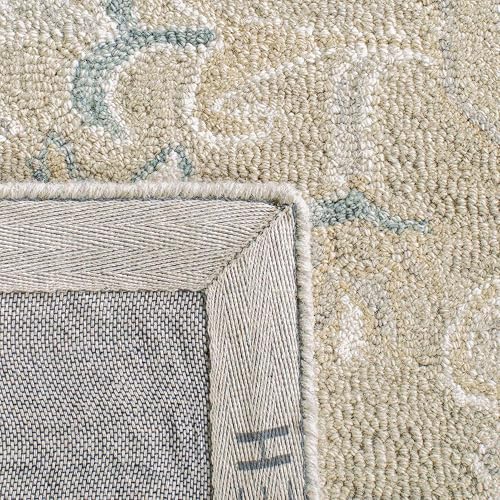 Image of Embossed Handmade Tuffted Woollen Thick Carpet for Living Room Bedroom Size 2x8 feet Brown Multi