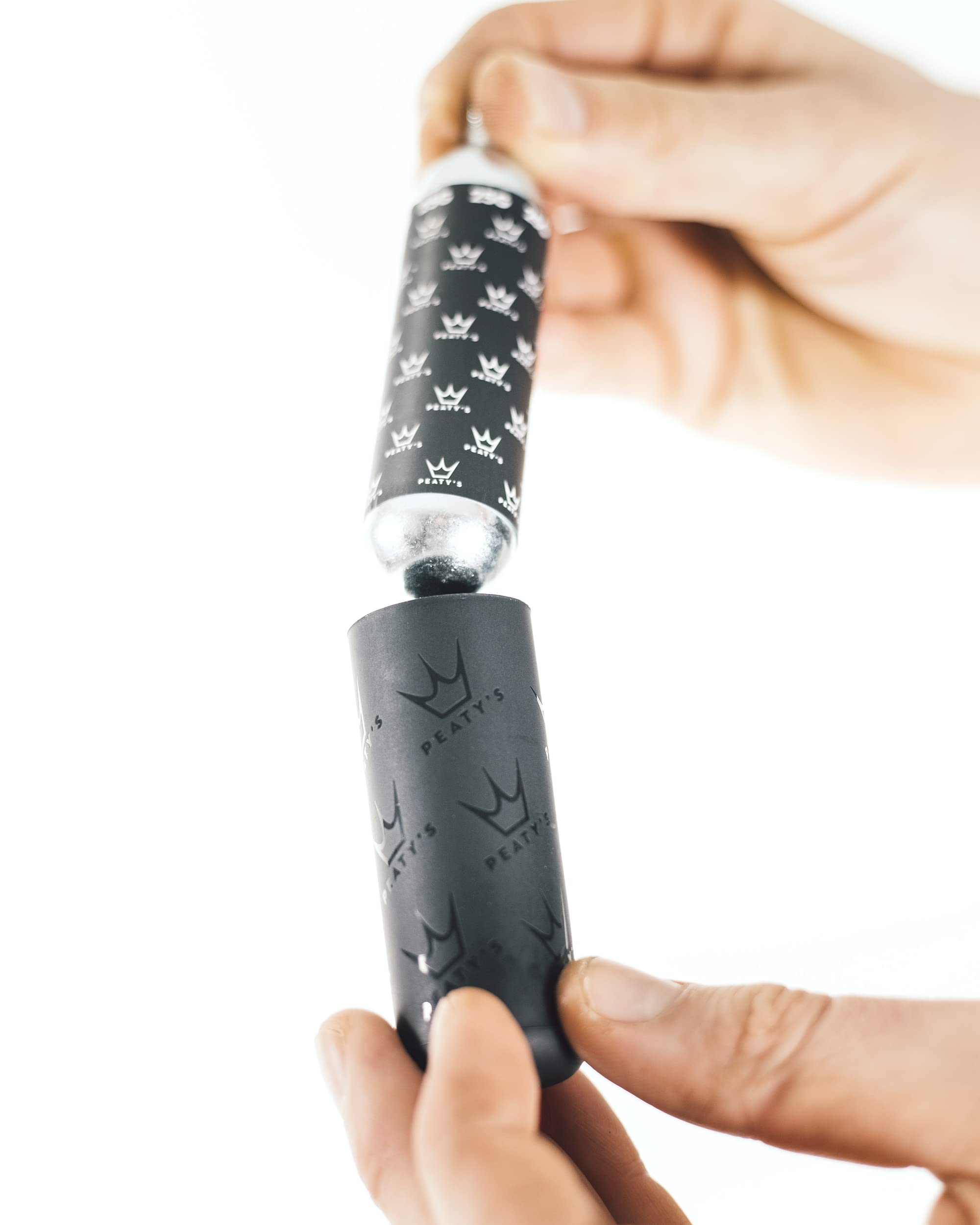 Peaty's Holeshot Recharge Pack - 5 Cartouches CO2 avec Couvercle Antigel pour Pompe à Vélo, Gonfleur CO2 Vélo Couvercle Antigel à Fond Fermé, Efficace Alternative à la Pompe à Air