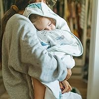 Vista 62 de Little Unicorn Toalla de baño con capucha de alta calidad, mezcla de algodón absorbente y rizo Tamaño más grande, 1-6 años (Adobe Checker)