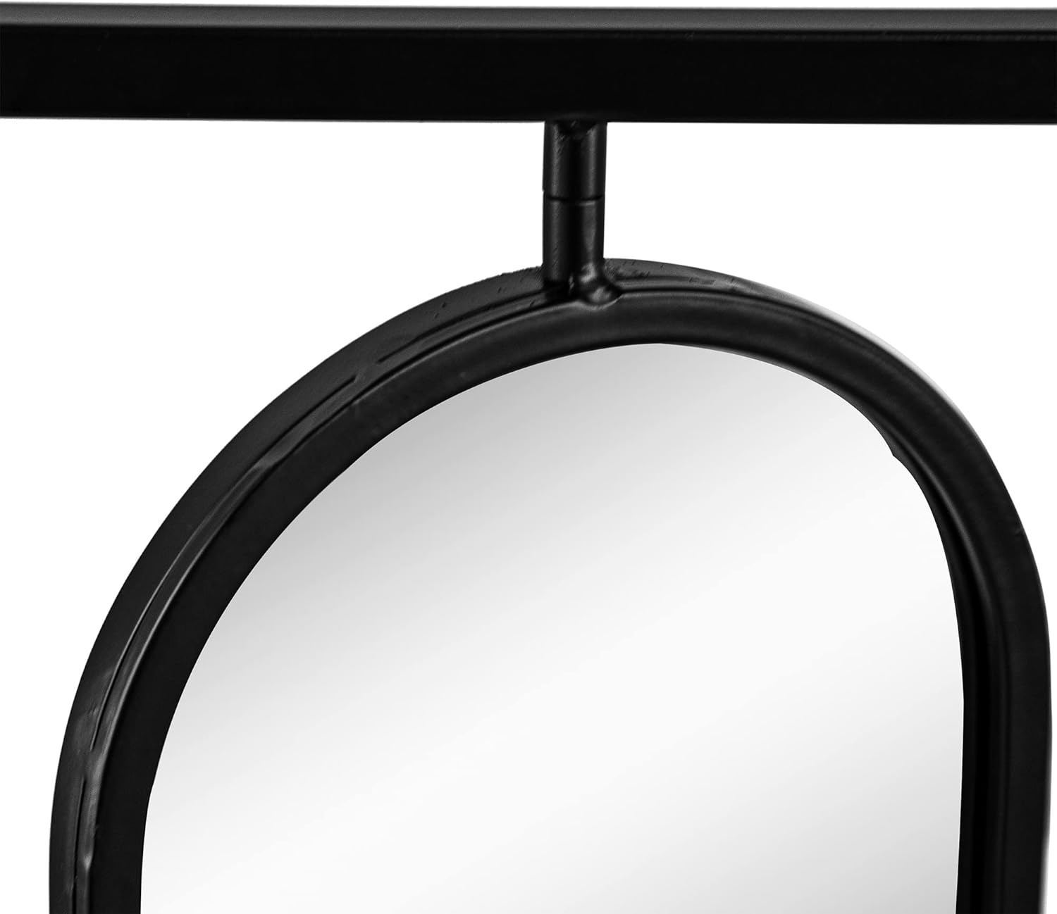A&B Home Large Wall Mirror with Black Square Frame, 4 Piece Oval Shape Wall Mounted Mirror, Home Wall Decor, Bedroom Living Room Entryway Wall Accent Bathroom Vanity Mirror, 36" x 36"