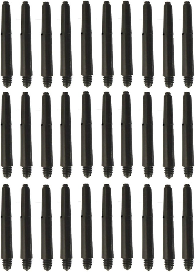10 Sets of 3 (30 Pieces) 2ba Black Nylon Dart shafts Short Size 35 mm 1 1/2"
