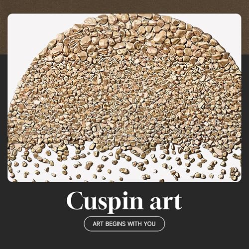 Framed Gold Modern Wall Art Prints, Set of 4 Piece Abstract Geometric White and Gold Wall Decor, Minimalist Contemporary Glam Square Wall Art for Dining Room Bedroom Office, 12x12 Inch by Cuspin - Used condition - Image 7