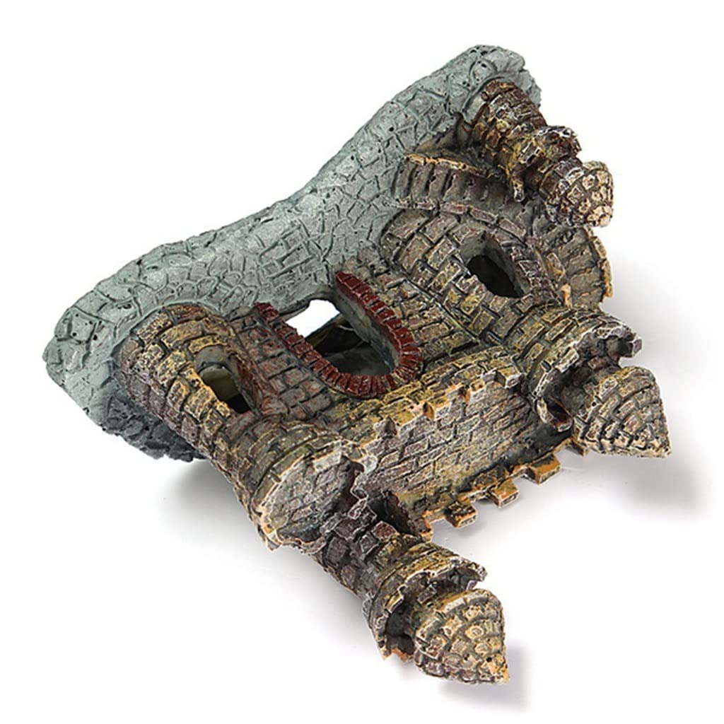 Decorazione per acquario in resina per acquario, castello, torre, ornamenti, accessori per acquari