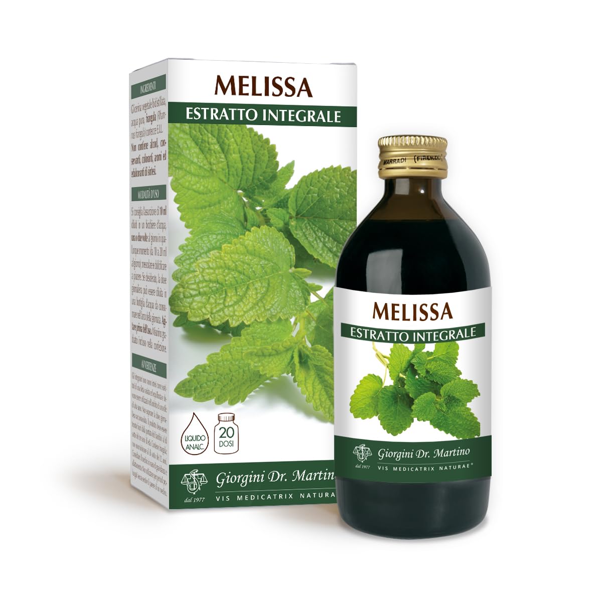 Dr Giorgini MELISSA Estratto Integrale Liquido Analcoolico - 200 ml (integratore di melissa)