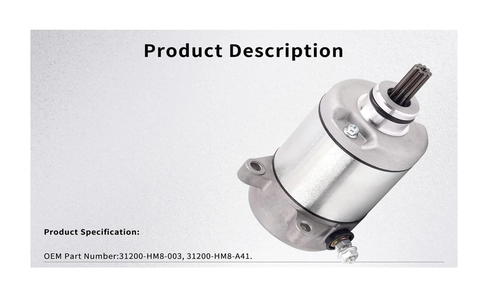 Motor Arranque Motocicleta para TRX250 para TRX250X para Recon para Sportrax para Motor De Arranque FourTrax 31200-HM8-003 31200-HM8-A41 Arrancador De Motocicleta