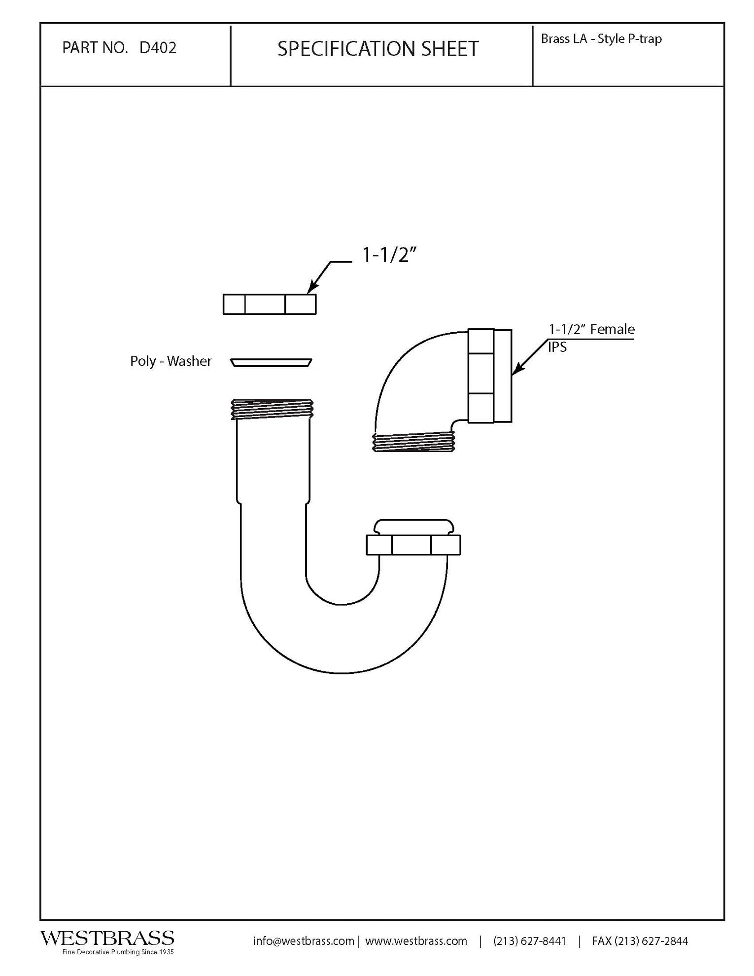 Amazon.com: Westbrass D402LA-26 1-1/2