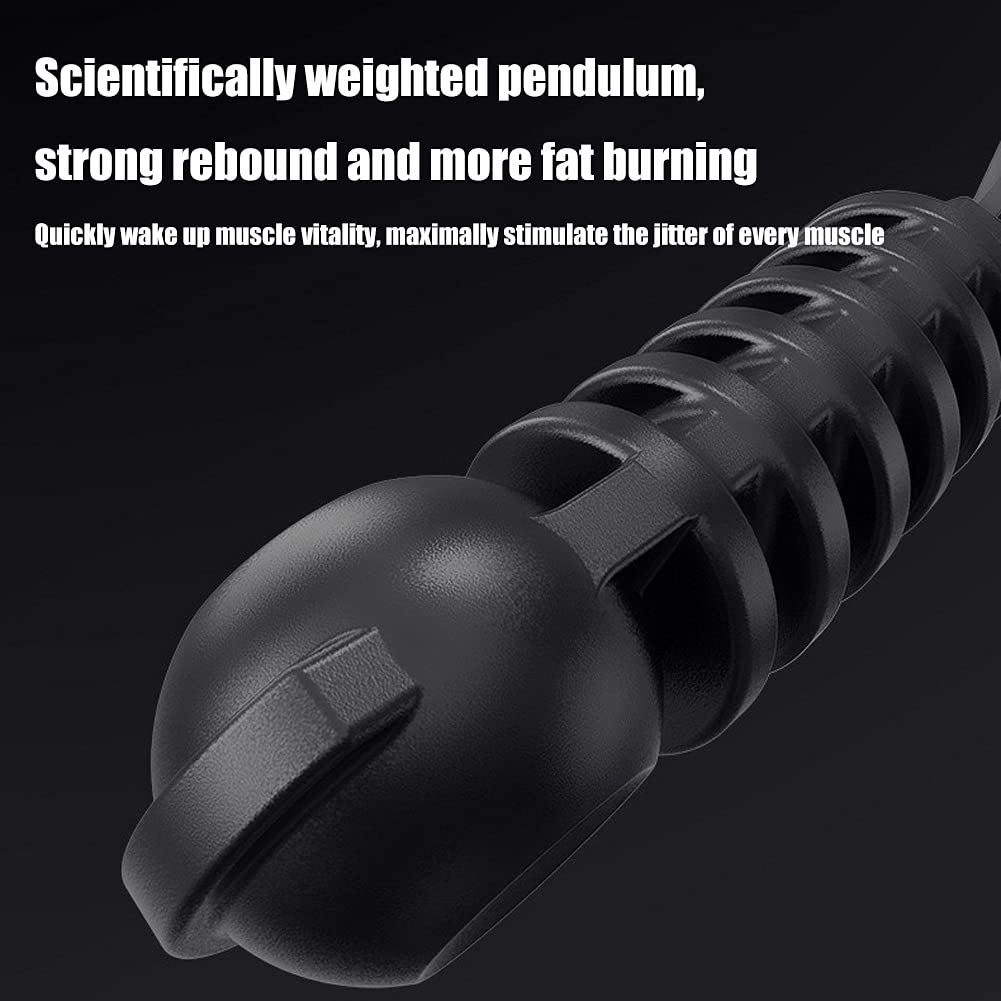 Bastón oscilante con vibración de alta frecuencia para fortalecer los músculos, barra flexible negra de 90 cm, para ejercicio de fitness