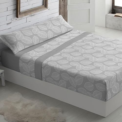 Rufino Díaz Juego Sábanas Tivoli Invierno 3/4 Piezas Coralina 220 gr - Gris, 150 cm