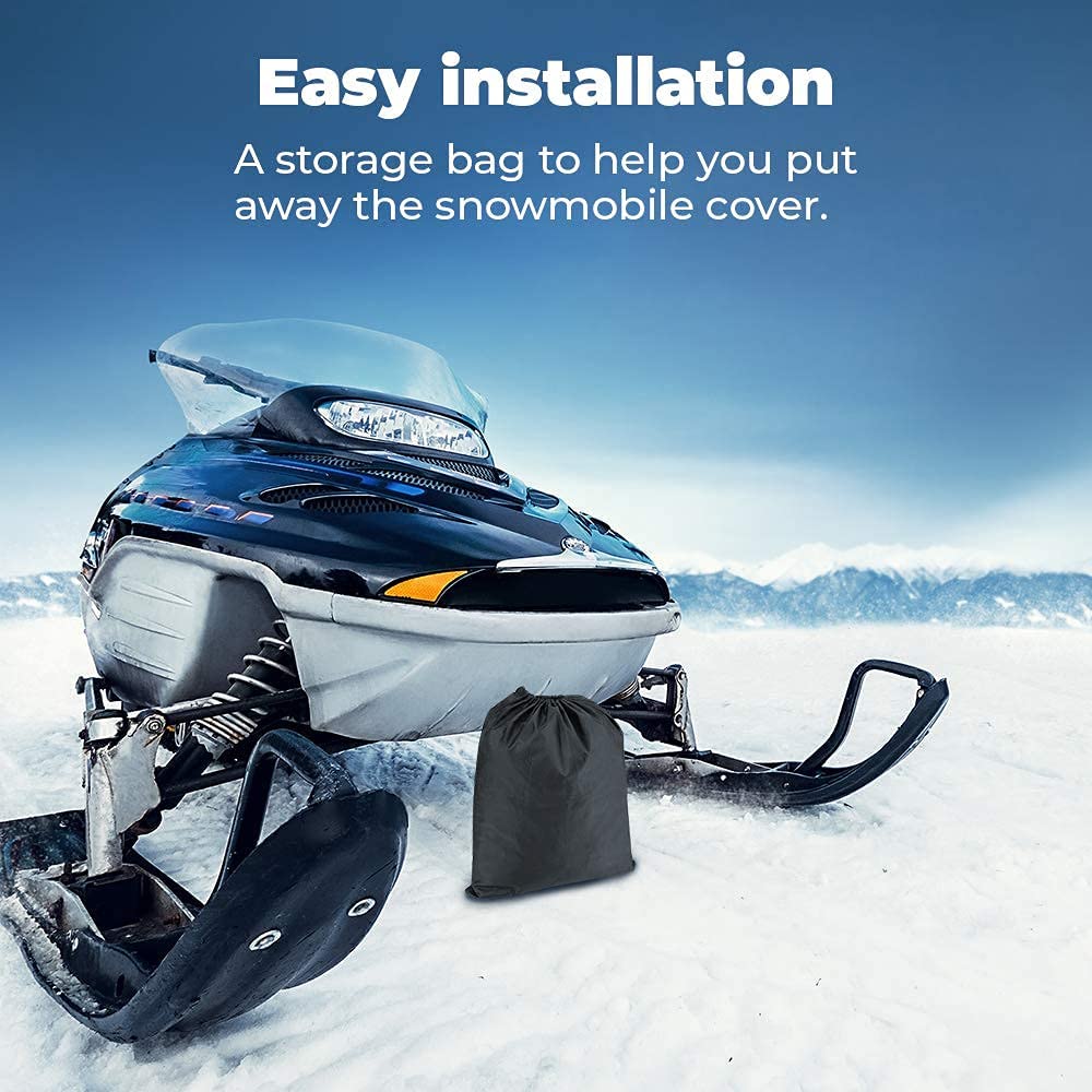 SBU 200 Denier Storage Snowmobile Cover For 2002 Ski-Doo Bombardier MXZ MX Z Sport 800 RER - All Black Weatherproof Sled Cover-641580