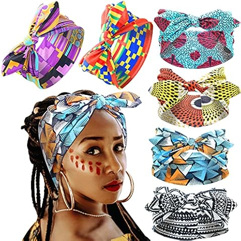 RechicGu Ankara Print Headband Cover