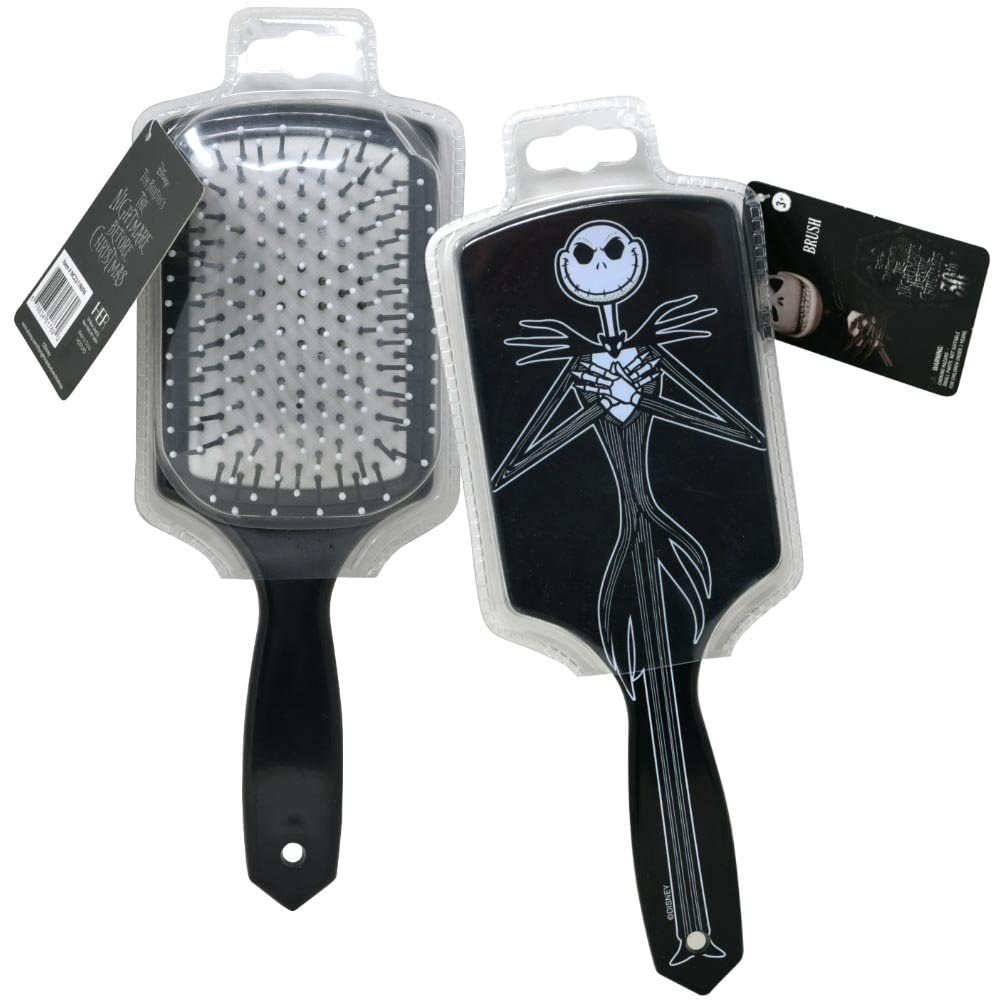 Nightmare Before Christmas Paddle Brush for Hair - Jack Skellington Paddle Hair Brush for Men and Women, Styling and Detangler Brush for Kids, Disney Paddle Detangler Hair Brush for All Hair Types