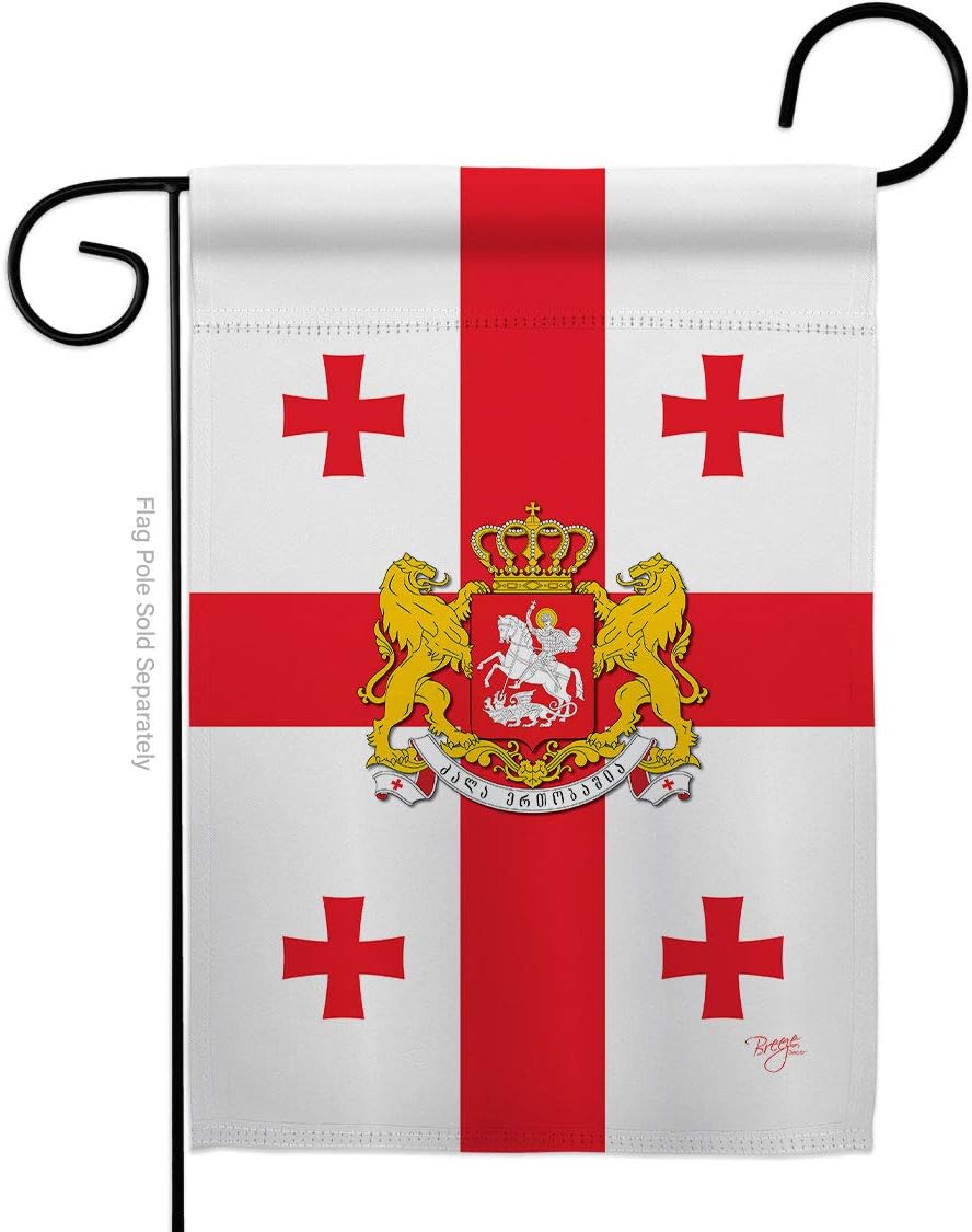 Breeze Decor G158212 Georgia Republic Flags of The World Nationality Impressions Decorative Vertical Garden Flag 13" x 18.5" Printed in USA Multi-Color