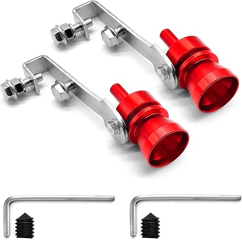 Silbato de sonido turbo de 2 piezas, silbato de válvula de apagado de aleación de aluminio, silbato de cola para hacer rugidos de automóvil, silbato